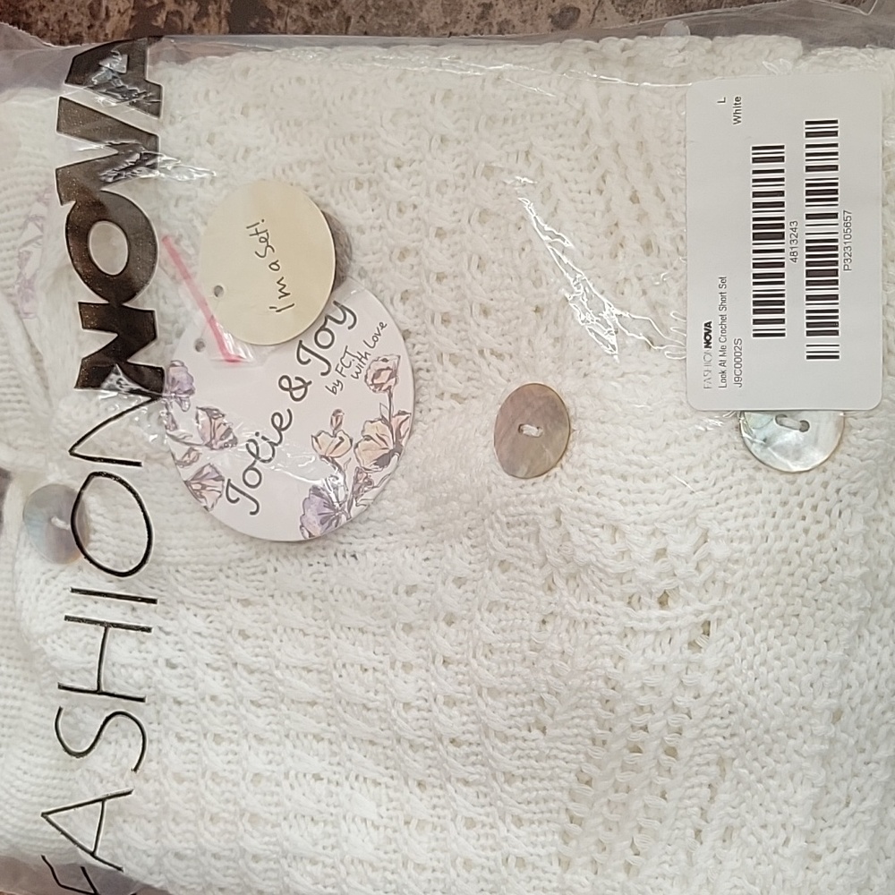 Jolie & Joy Crochet Short Set- White *new* - Picture 10 of 10